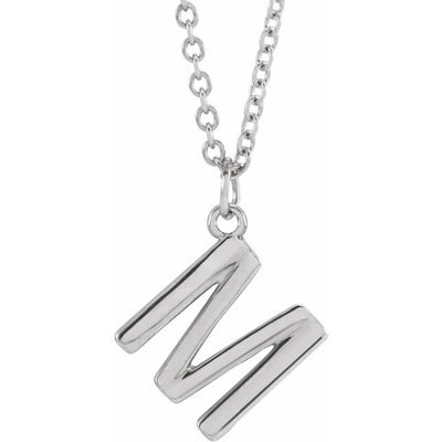14K Initial Dangle Necklace