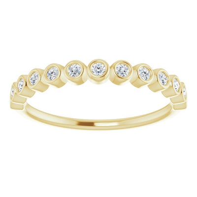 14K Bezel-Set Diamond Ring