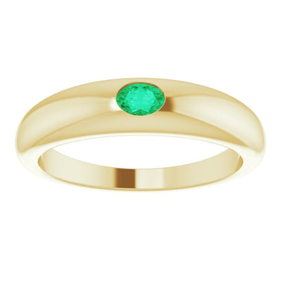 14KY Gemstone Petite Dome Ring