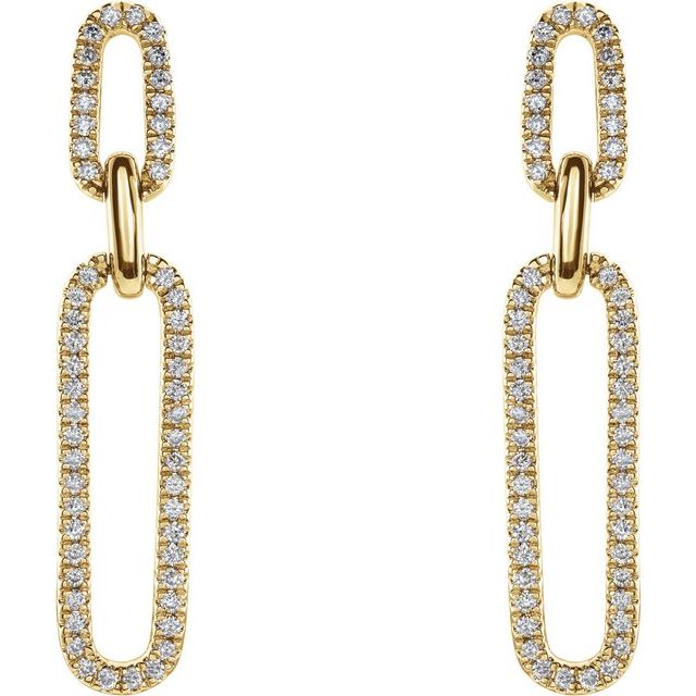 14K 1/3 CTW Natural Diamond Link Earrings