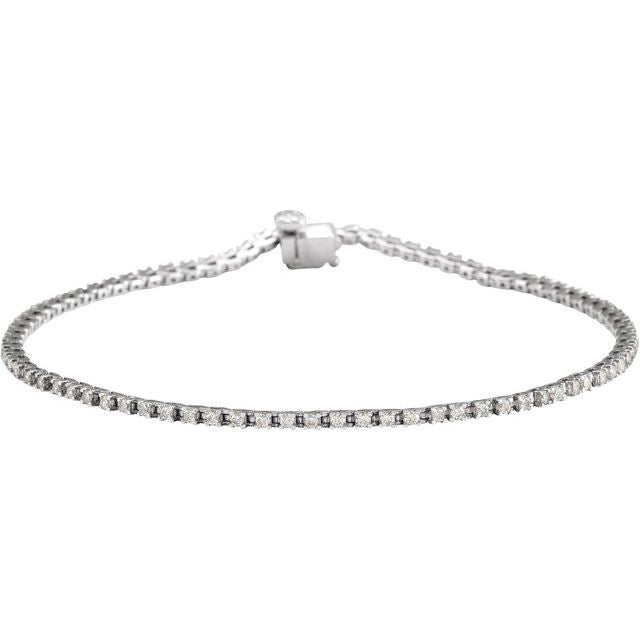 14K 4-Prong Diamond Line Bracelet