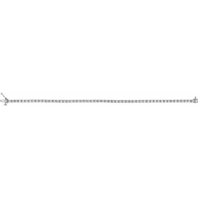 14K 4-Prong Diamond Line Bracelet
