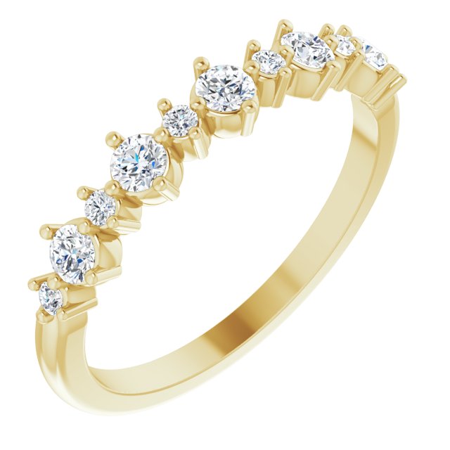 14K 3/8 CTW Natural Diamond Anniversary Band