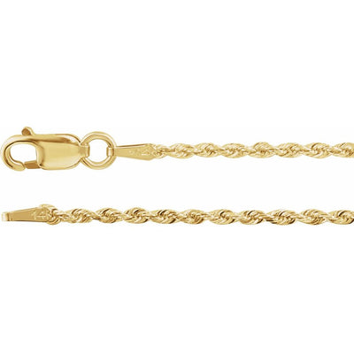 Diamond-Cut Rope Chain