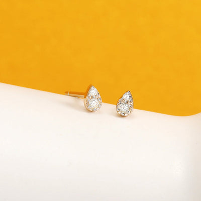 Rosa | Diamond Pave Teardrop Stud