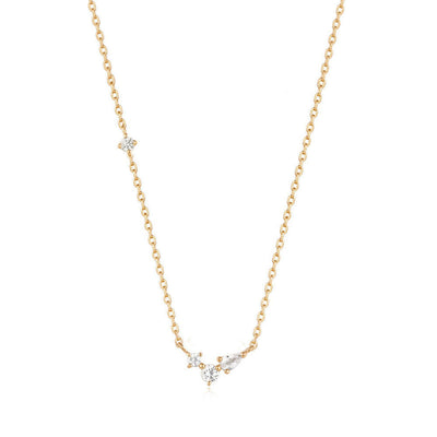 Cami | Pear and Round White Sapphire Necklace