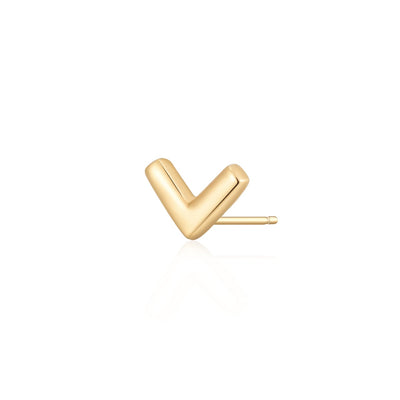 Victoria | Gold Wishbone Stud Earring