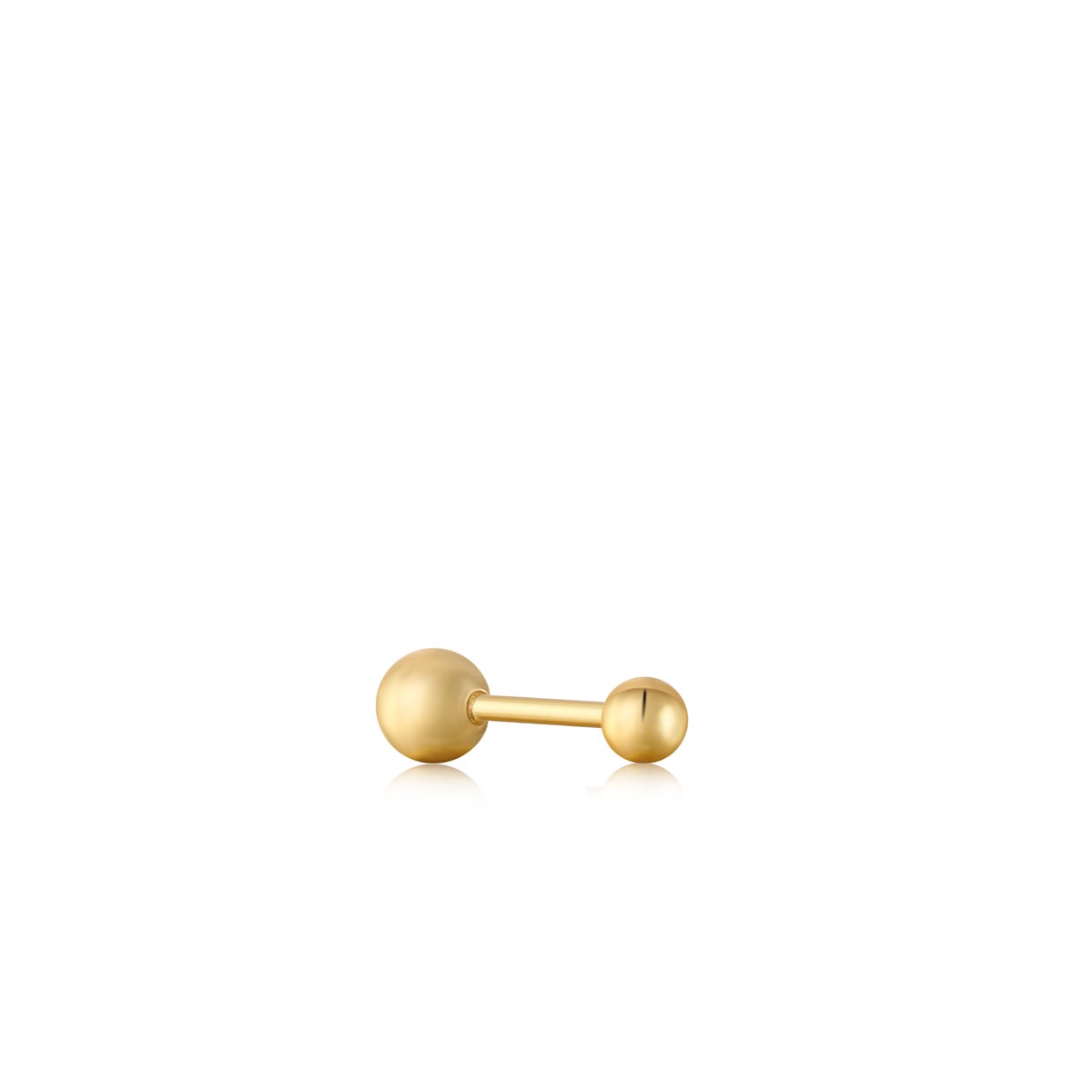 Gold Sphere Barbell Stud