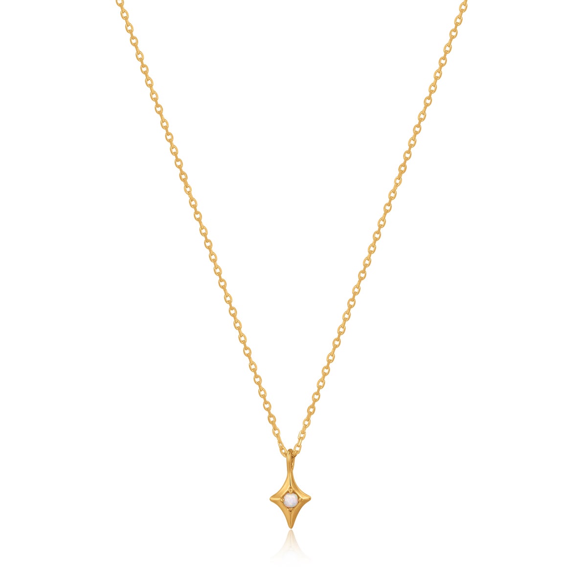 Gold Star Opal Pendant Necklace