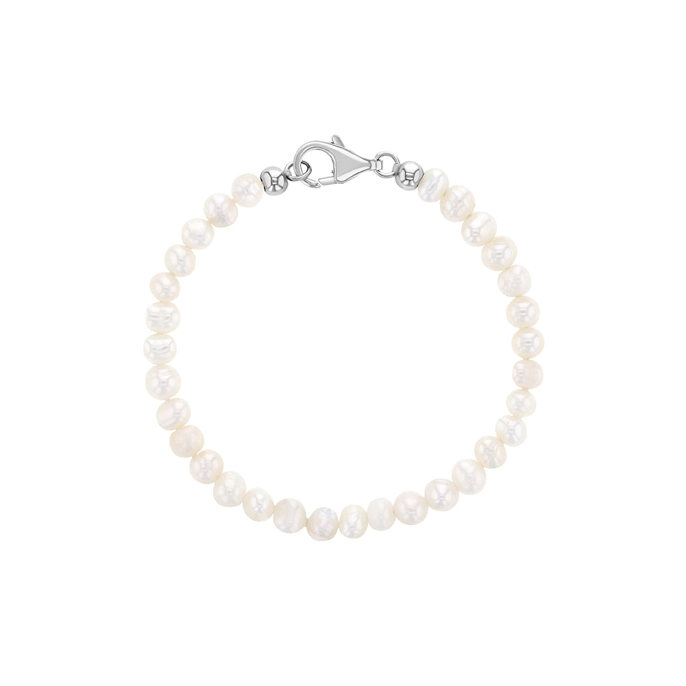 Sterling Silver Youth Freshwater Pearl Bracelet
