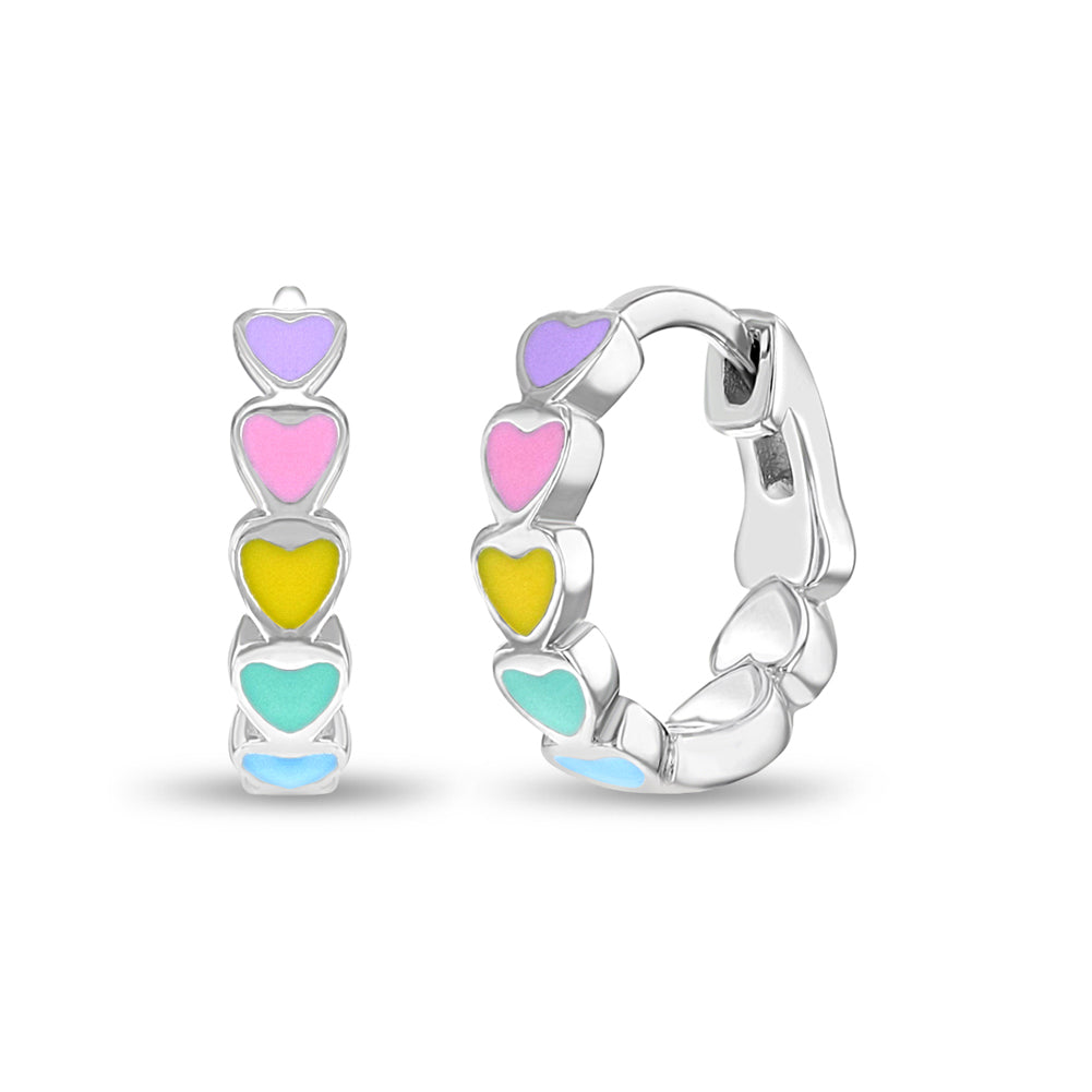 Multicolor Heart Cascade Huggies